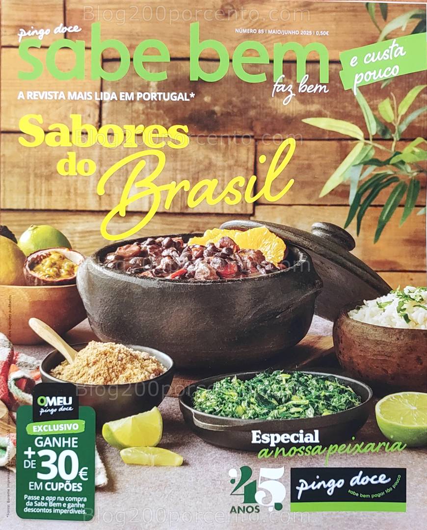 PINGO DOCE Sabe Bem Especial Brasil (maio e junho) e os seus vales de desconto!