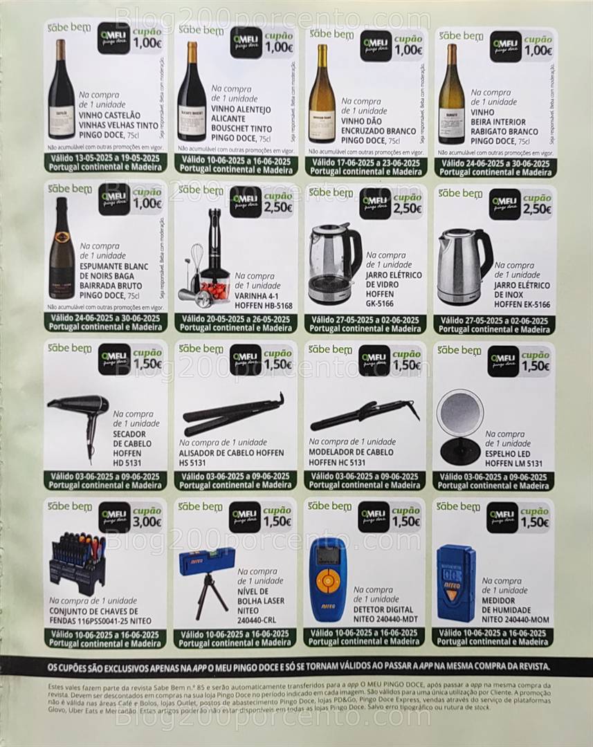 PINGO DOCE Sabe Bem Especial Brasil (maio e junho) e os seus vales de desconto!