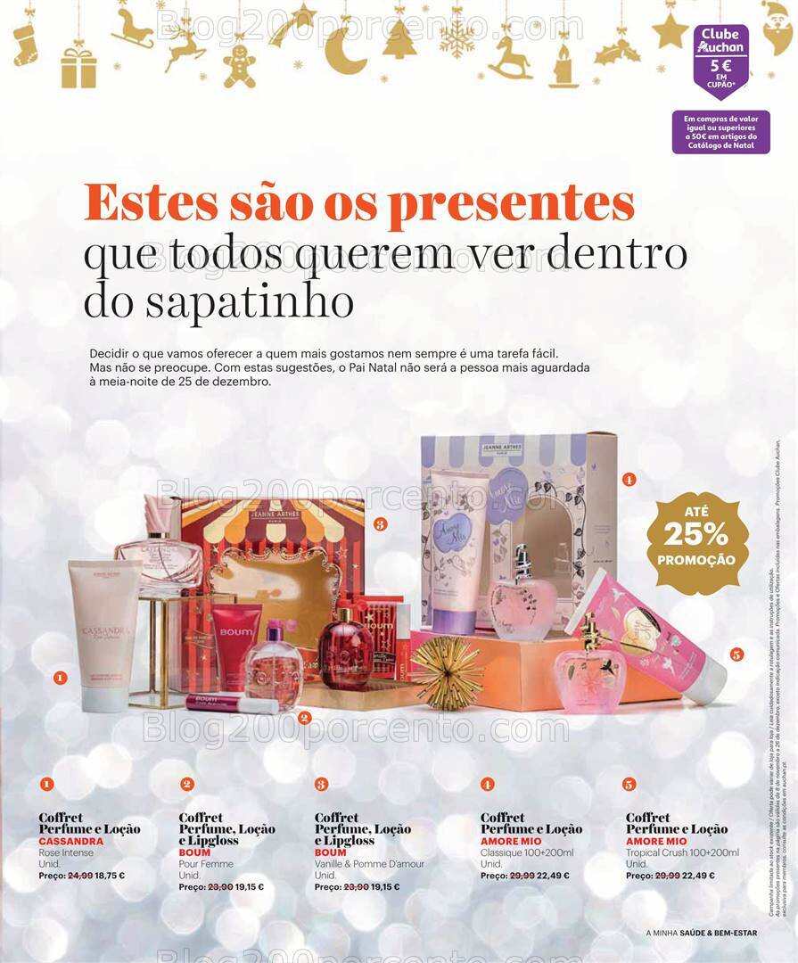 Antevisão Folheto AUCHAN Saúde e Bem-Estar Natal Promoções de 8 novembro a 26 dezembro