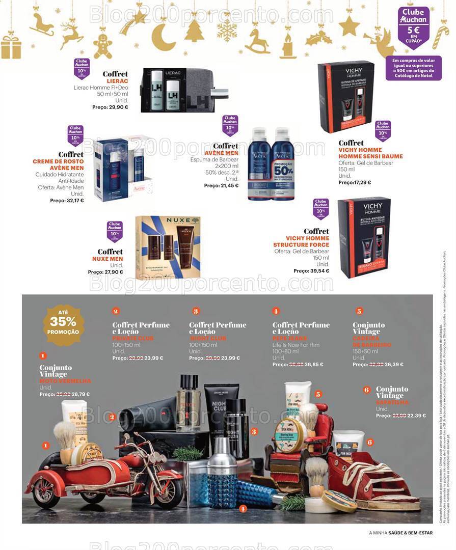 Antevisão Folheto AUCHAN Saúde e Bem-Estar Natal Promoções de 8 novembro a 26 dezembro