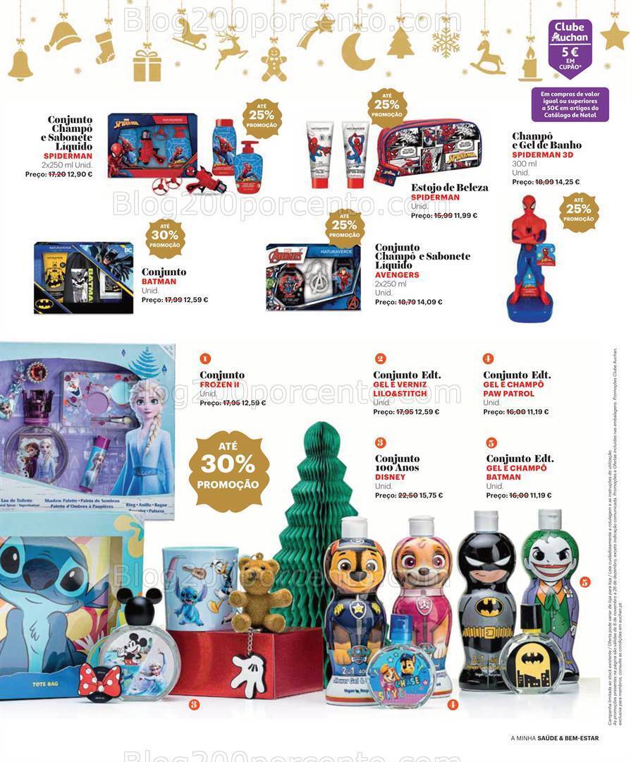 Antevisão Folheto AUCHAN Saúde e Bem-Estar Natal Promoções de 8 novembro a 26 dezembro