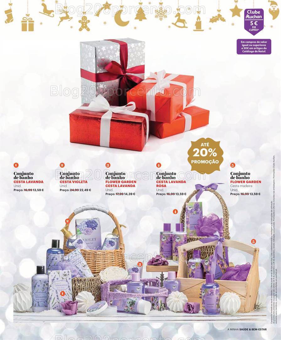 Antevisão Folheto AUCHAN Saúde e Bem-Estar Natal Promoções de 8 novembro a 26 dezembro