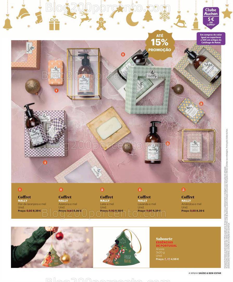 Antevisão Folheto AUCHAN Saúde e Bem-Estar Natal Promoções de 8 novembro a 26 dezembro