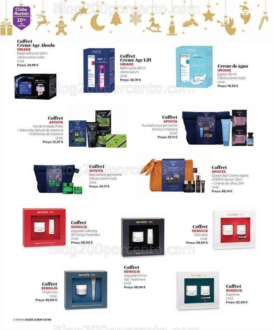 Antevisão Folheto AUCHAN Saúde e Bem-Estar Natal Promoções de 8 novembro a 26 dezembro