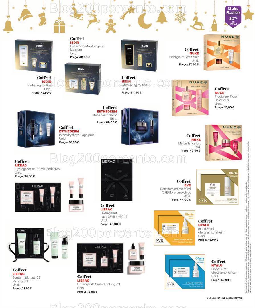 Antevisão Folheto AUCHAN Saúde e Bem-Estar Natal Promoções de 8 novembro a 26 dezembro