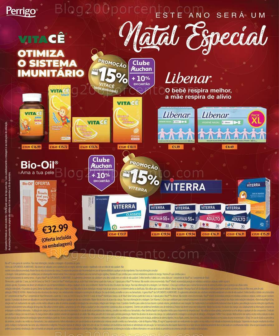 Antevisão Folheto AUCHAN Saúde e Bem-Estar Natal Promoções de 8 novembro a 26 dezembro