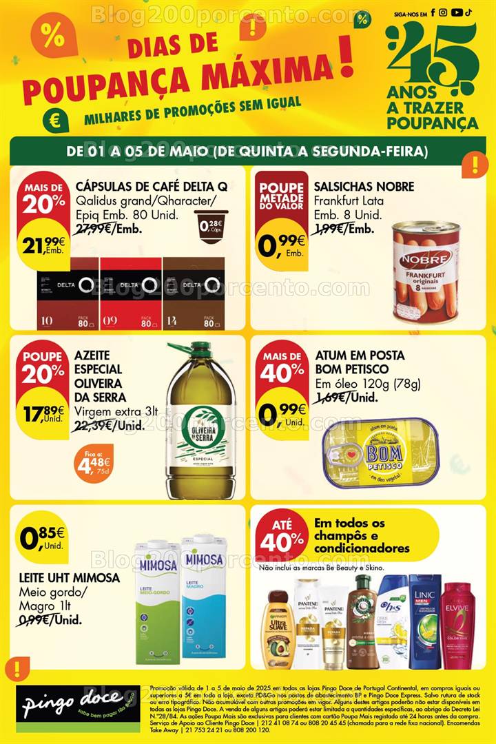 Antevisão Folheto PINGO DOCE Promoções Fim de Semana - 1 de maio a 5 de maio