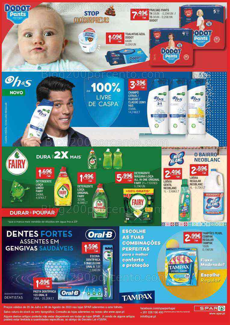 Antevisão Folheto SPAR Promoções de 25 julho a 6 agosto