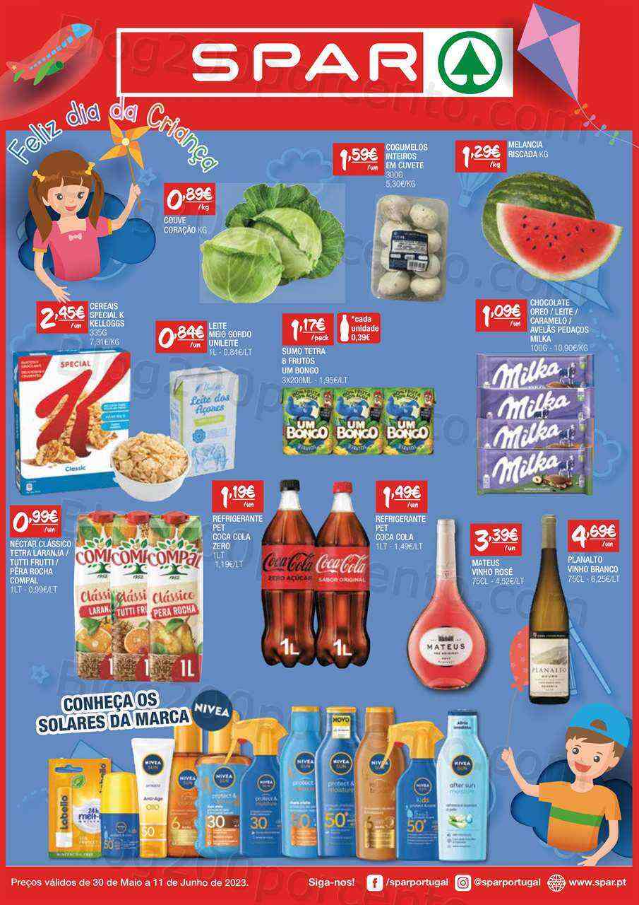 Antevisão Folheto SPAR Promoções de 30 maio a 11 junho