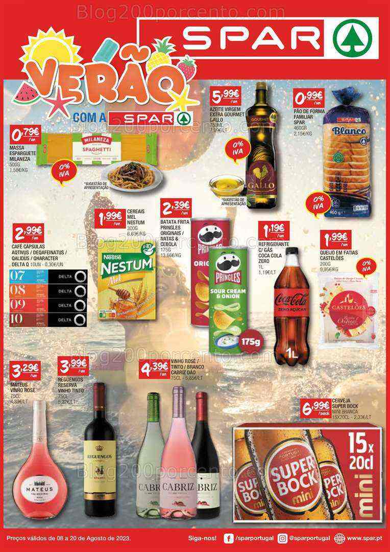 Antevisão Folheto SPAR Promoções de 8 a 20 agosto