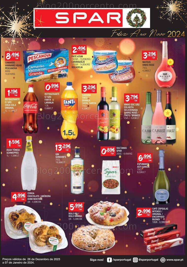 Antevisão Folheto SPAR Promoções de 26 dezembro a 7 janeiro