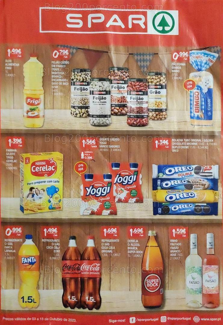 Antevisão Folheto SPAR Promoções de 3 a 15 outubro