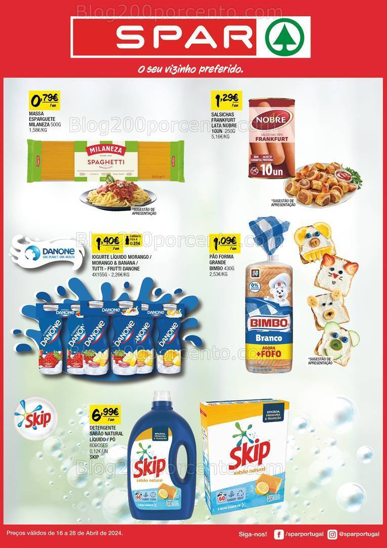 Antevisão Folheto SPAR Promoções de 16 a 28 abril