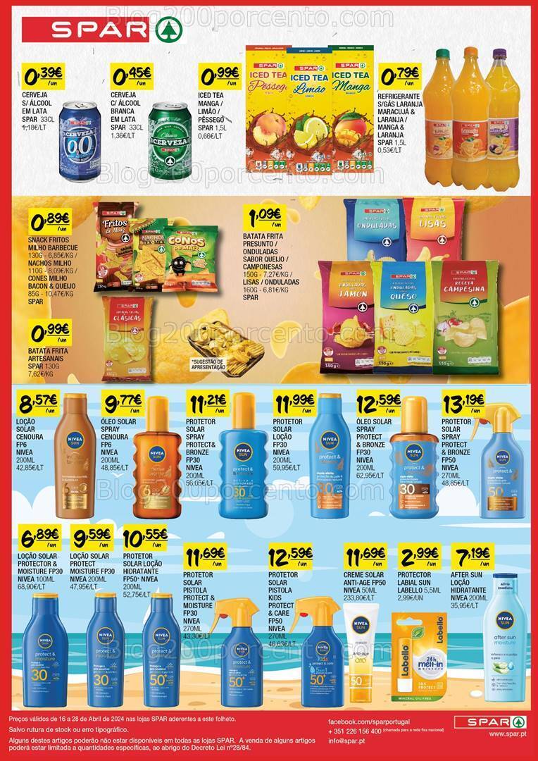 Antevisão Folheto SPAR Promoções de 16 a 28 abril