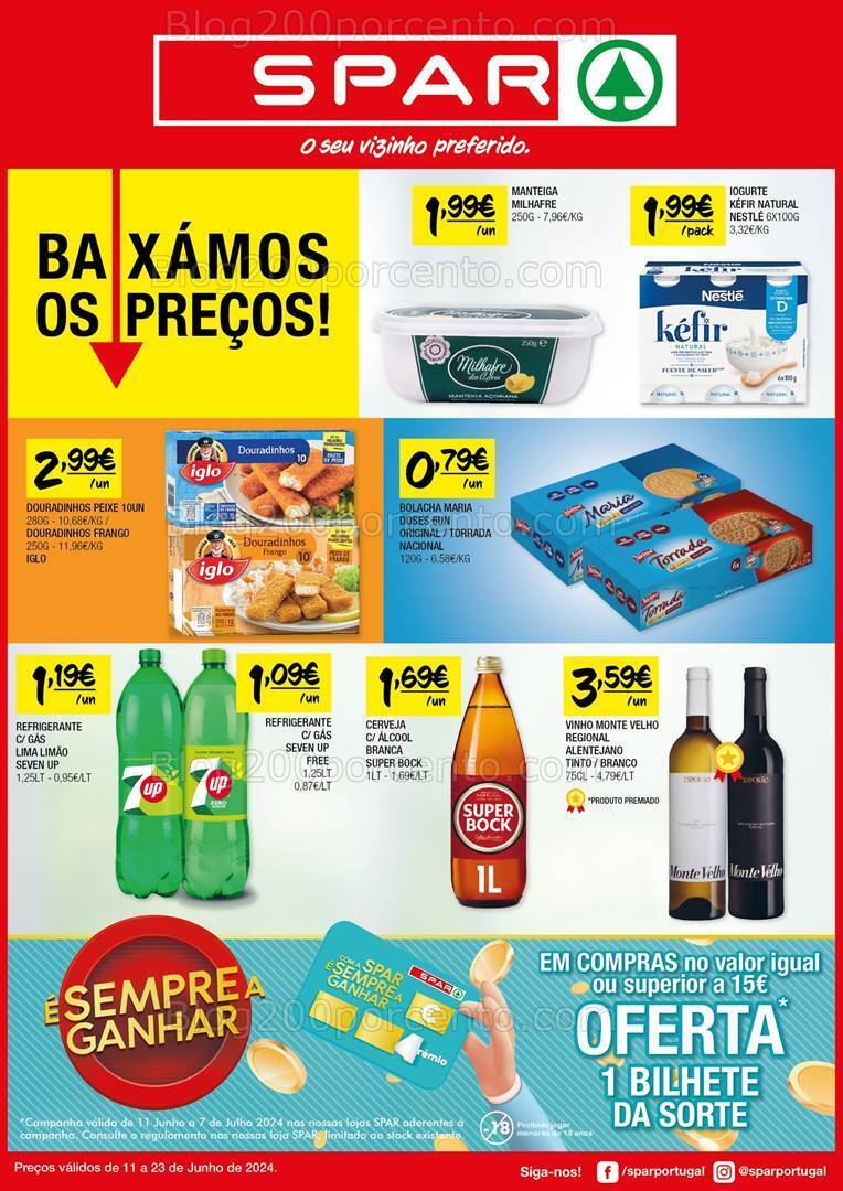 Antevisão Folheto SPAR Promoções de 11 a 23 junho
