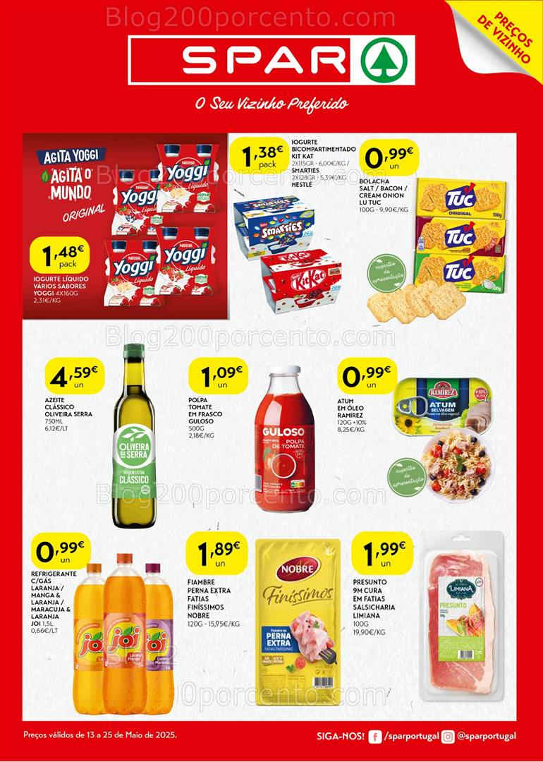 Antevisão Folheto SPAR Promoções de 13 a 25 maio