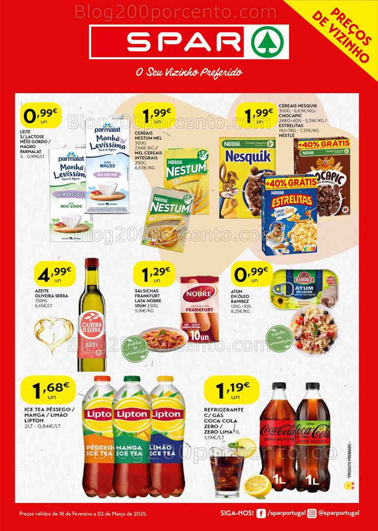 Antevisão Folheto SPAR Promoções de 18 fevereiro a 2 março