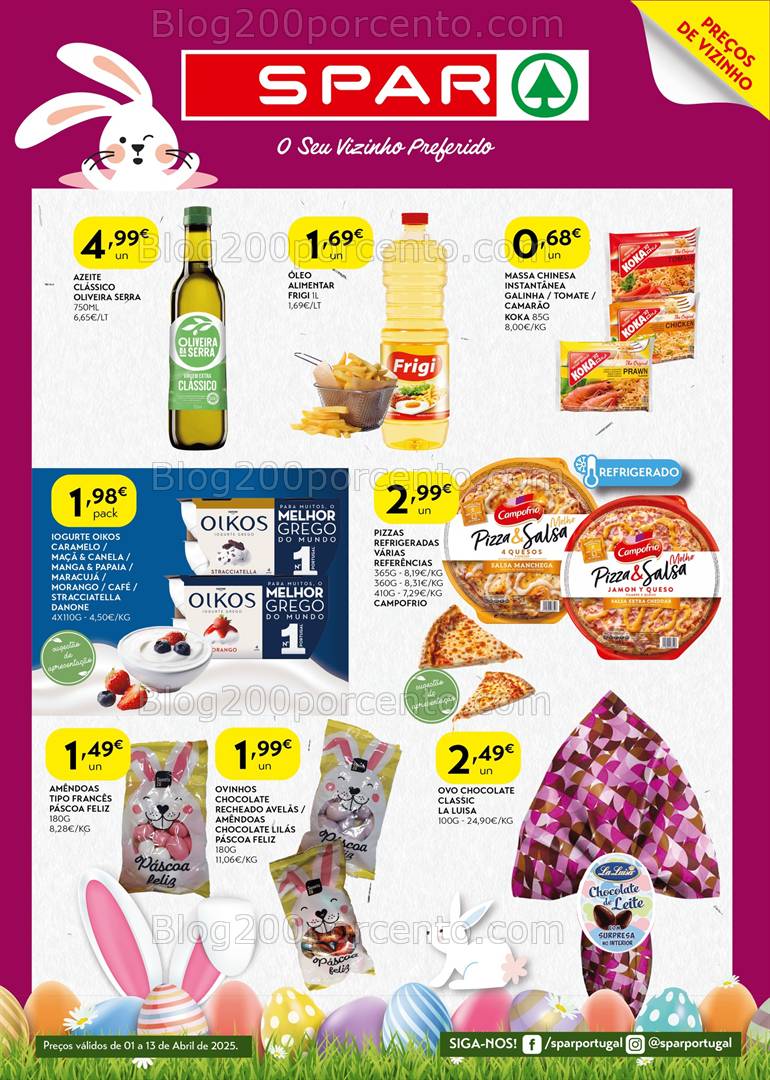 Antevisão Folheto SPAR Promoções de 1 a 13 abril