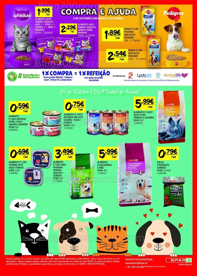 Antevisão Folheto SPAR Promoções de 1 a 13 outubro