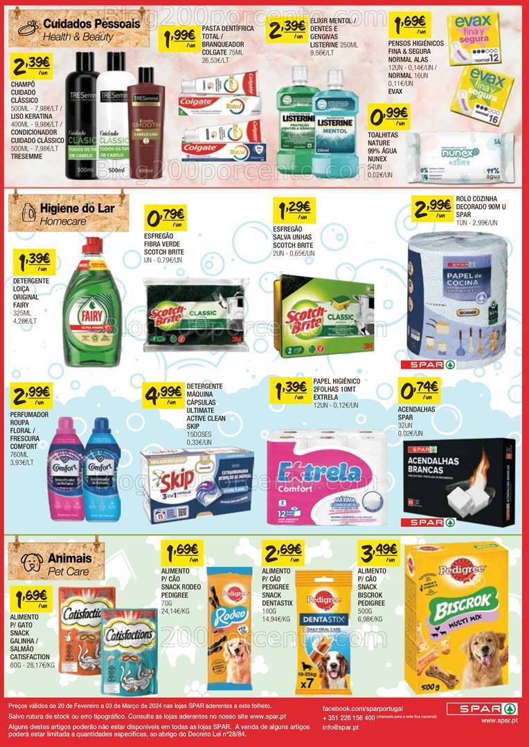 Antevisão Folheto SPAR Promoções de 20 fevereiro a 3 março