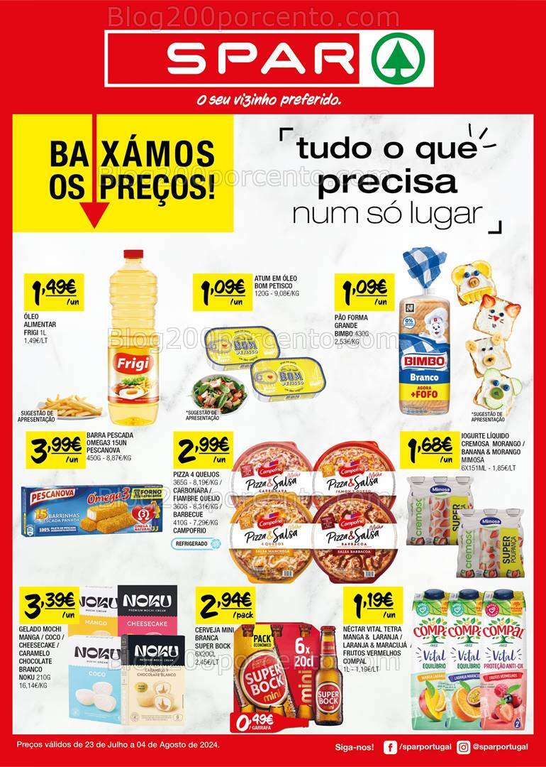 Antevisão Folheto SPAR Promoções de 23 julho a 4 agosto