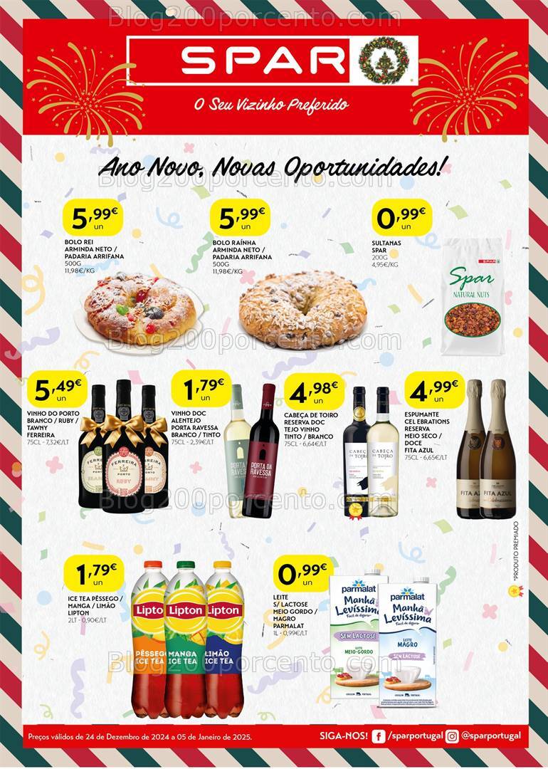 Antevisão Folheto SPAR Promoções 24 dezembro a 5 dezembro