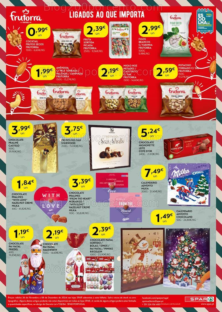 Antevisão Folheto SPAR Promoções de 26 novembro a 8 dezembro