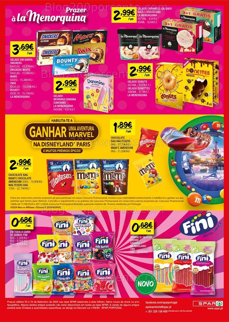 Antevisão Folheto SPAR Promoções de 3 a 15 setembro