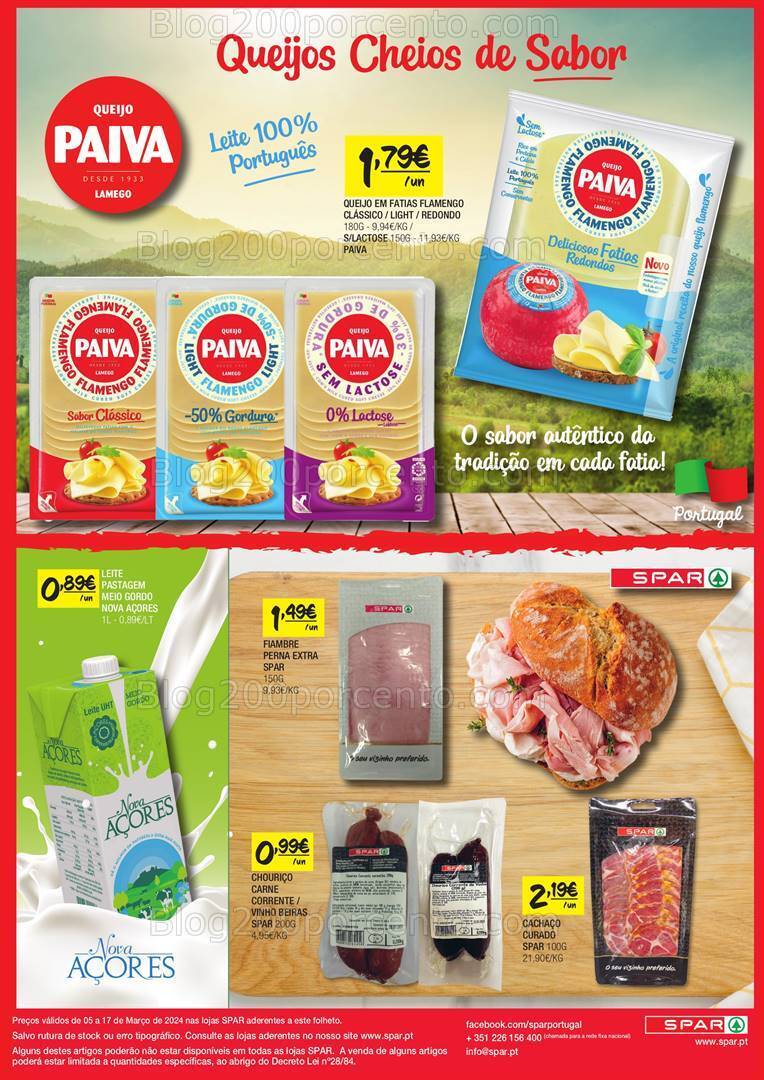Antevisão Folheto SPAR Promoções de 5 a 17 março