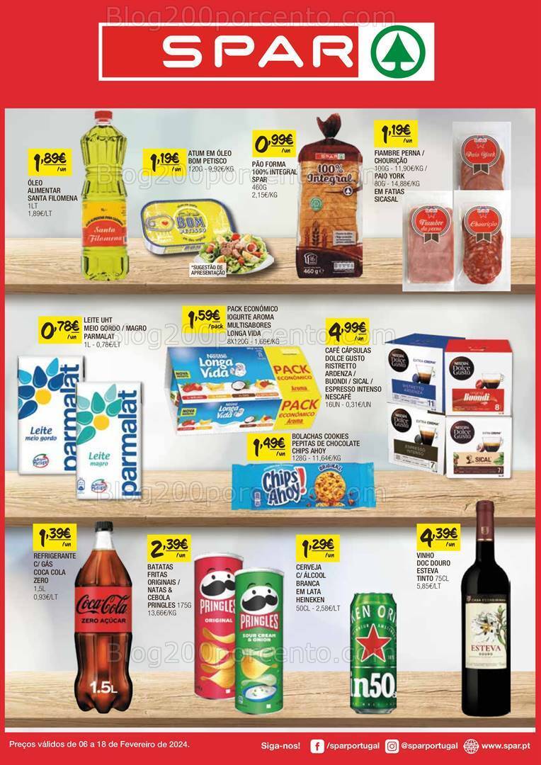 Antevisão Folheto SPAR Promoções de 6 a 18 fevereiro