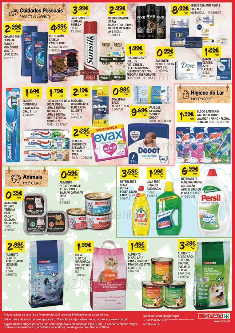 Antevisão Folheto SPAR Promoções de 6 a 18 fevereiro