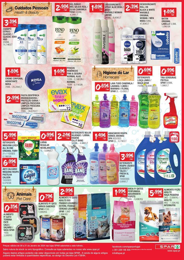 Antevisão Folheto SPAR Promoções de 9 a 21 janeiro