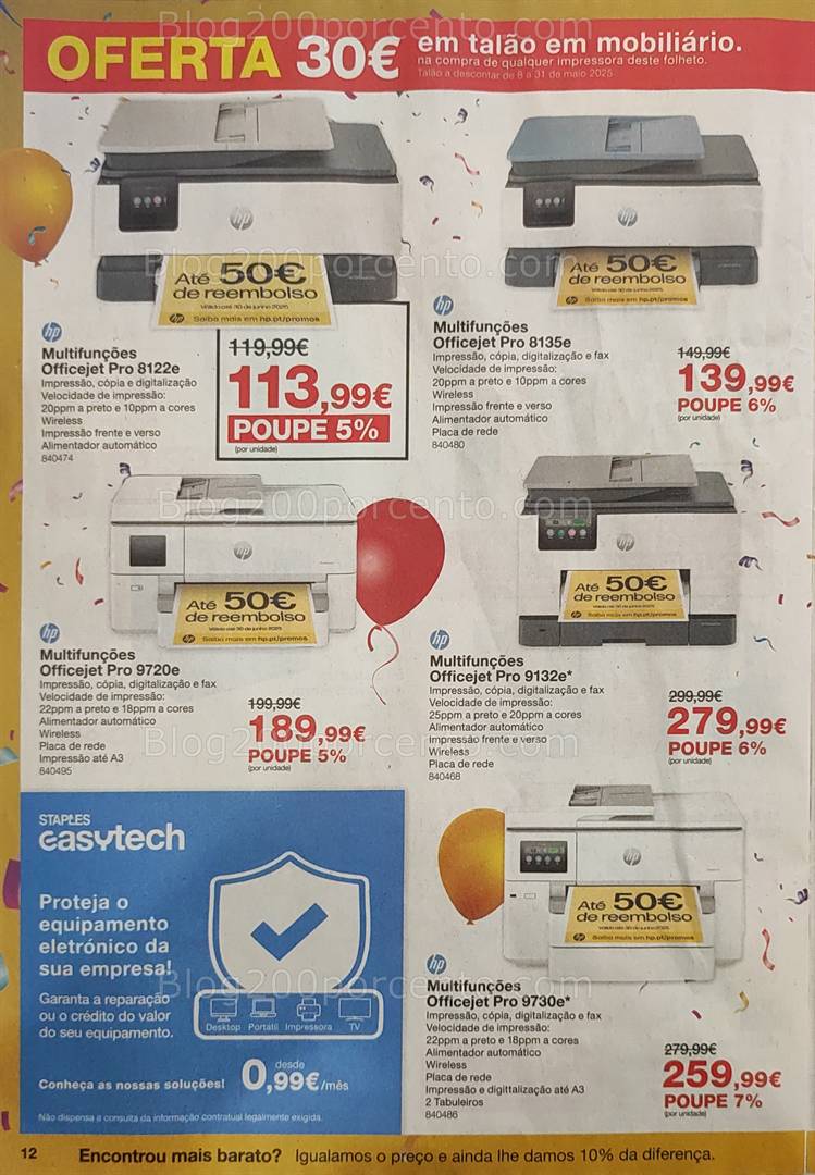 Antevisão Folheto STAPLES Promoções de 8 a 22 maio