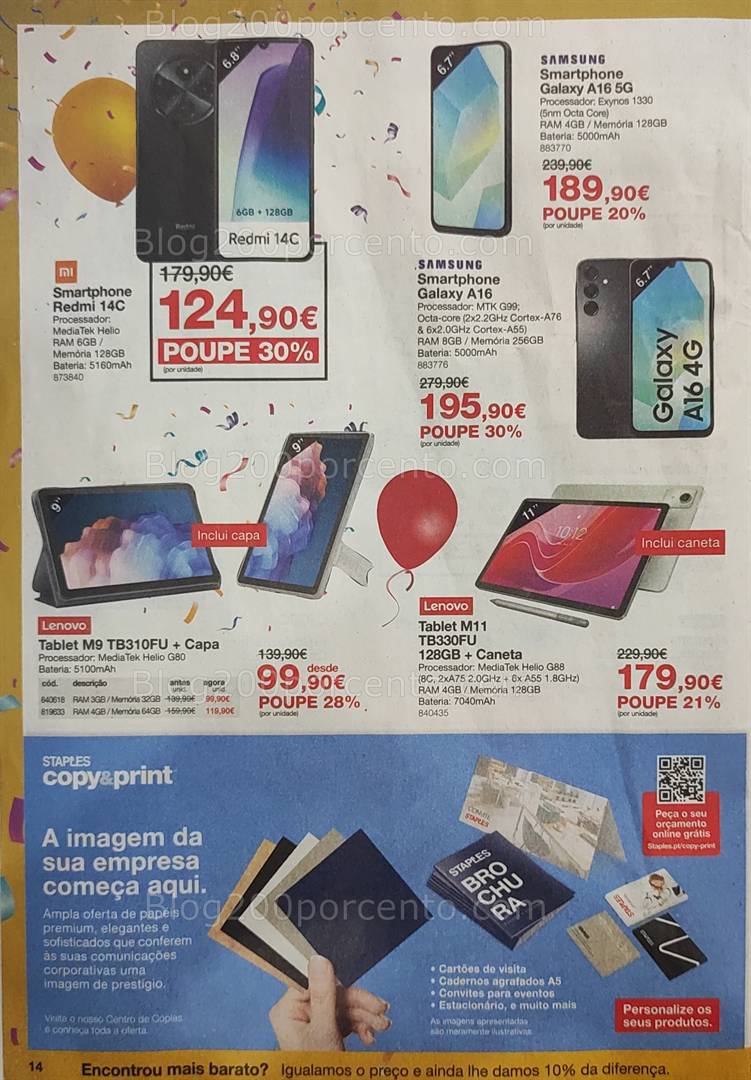 Antevisão Folheto STAPLES Promoções de 8 a 22 maio