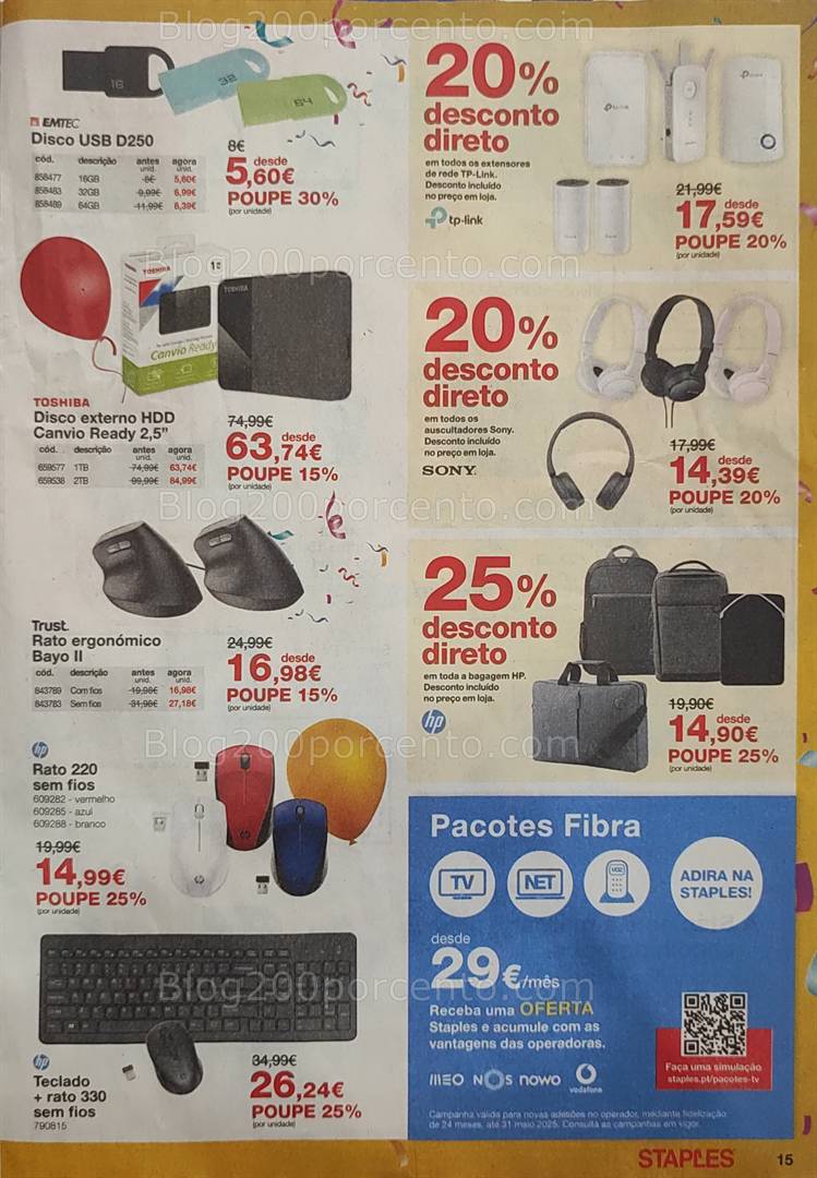 Antevisão Folheto STAPLES Promoções de 8 a 22 maio
