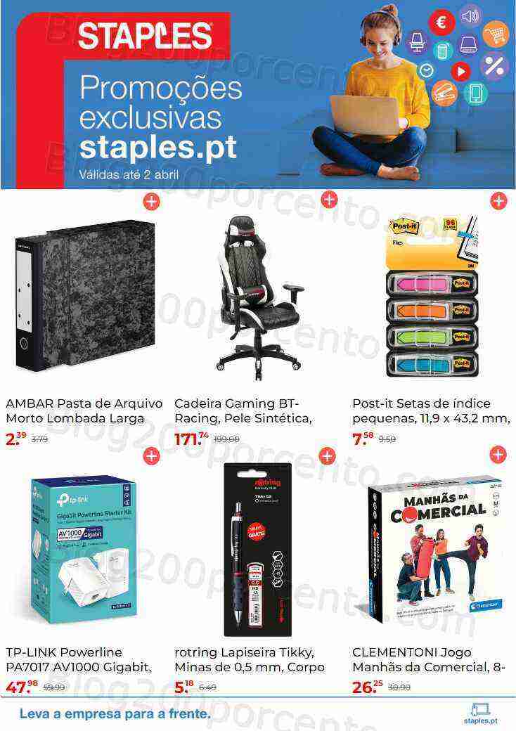 Antevisão Folheto STAPLES Promoções de 27 fevereiro a 2 abril