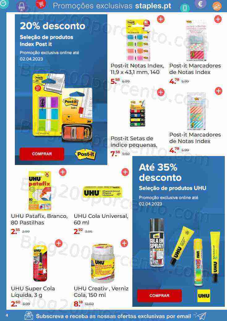 Antevisão Folheto STAPLES Promoções de 27 fevereiro a 2 abril