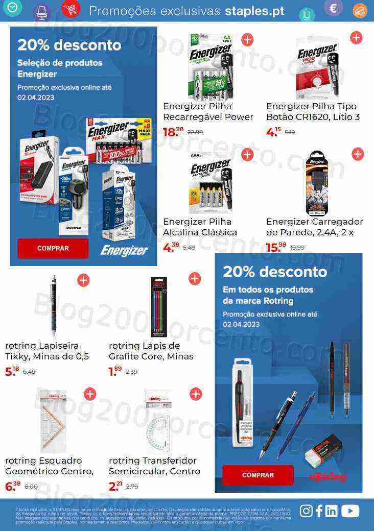 Antevisão Folheto STAPLES Promoções de 27 fevereiro a 2 abril