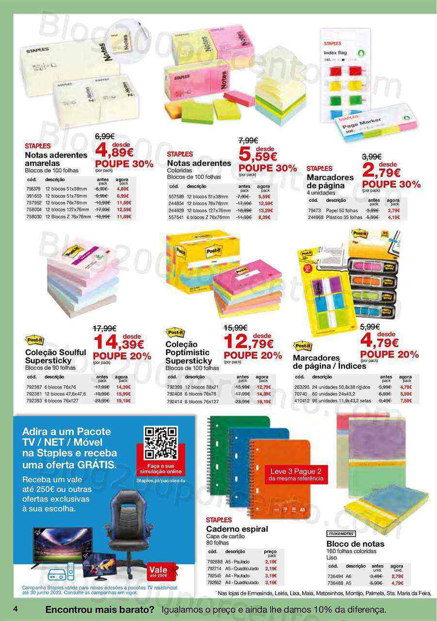 Antevisão Folheto STAPLES Promoções de 29 maio a 29 junho