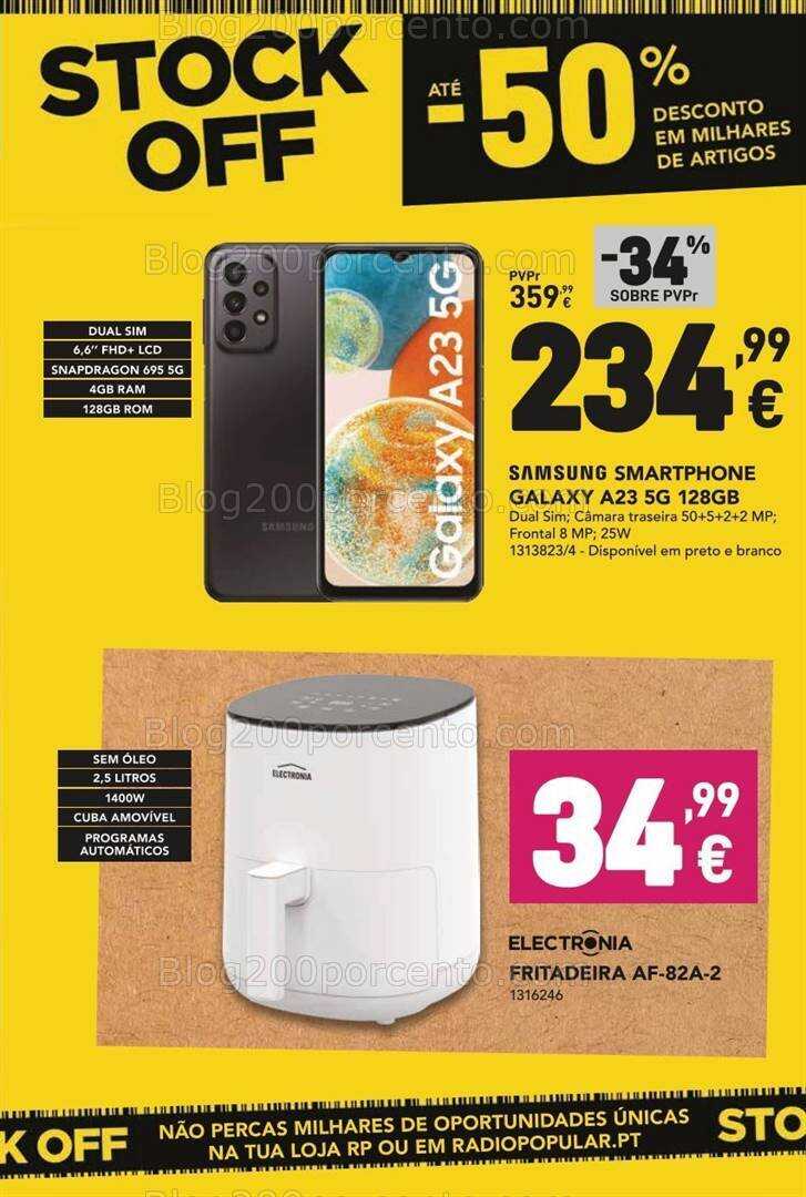 Antevisão Folheto RADIO POPULAR Stock Off Promoções de 25 janeiro a 1 fevereiro