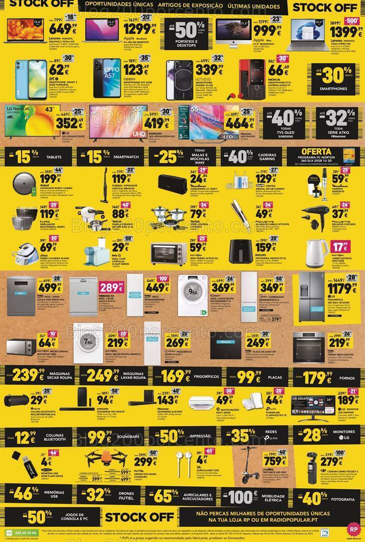 Antevisão Folheto RADIO POPULAR Stock Off Promoções de 25 janeiro a 1 fevereiro