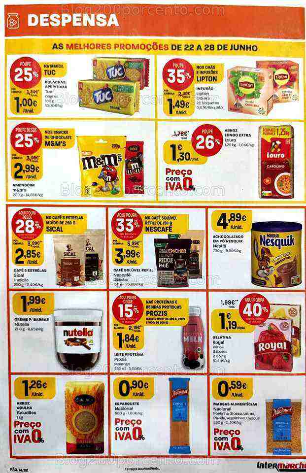 Antevisão Folheto INTERMARCHÉ Promoções de 22 a 28 junho