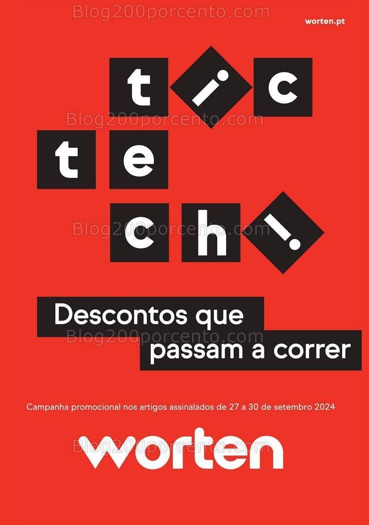 Antevisão Folheto WORTEN Tic Tech Promoções Fim de Semana - 27 a 30 setembro