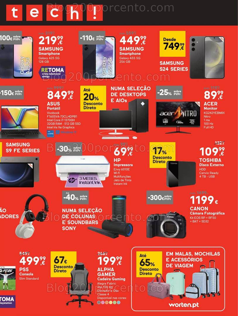 Antevisão Folheto WORTEN Tic Tech Promoções Fim de Semana - 27 a 30 setembro