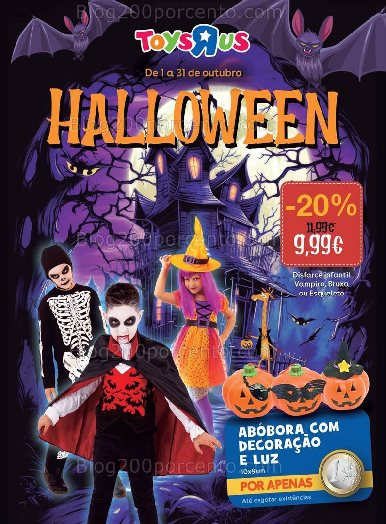 Antevisão Folheto TOYSRUS Halloween Promoções de 1 a 31 outubro