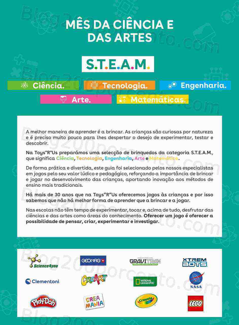 Antevisão Folheto TOYSRUS Especial Ciências e Arte Promoções de 1 a 19 março