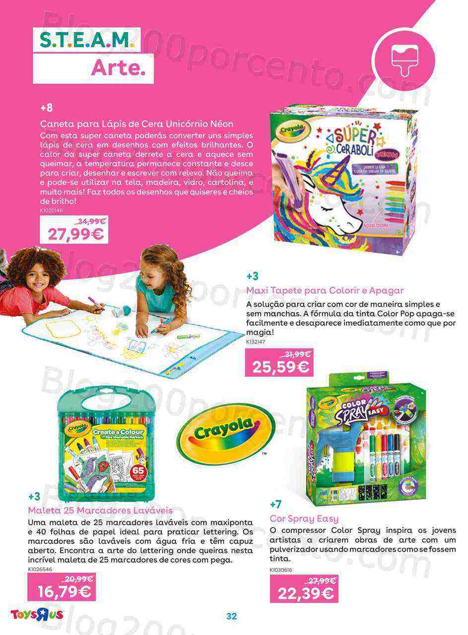 Antevisão Folheto TOYSRUS Especial Ciências e Arte Promoções de 1 a 19 março