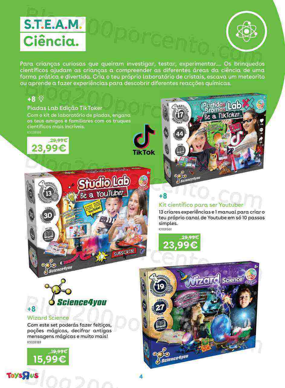 Antevisão Folheto TOYSRUS Especial Ciências e Arte Promoções de 1 a 19 março