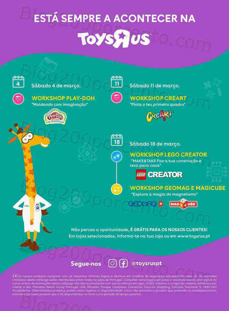 Antevisão Folheto TOYSRUS Especial Ciências e Arte Promoções de 1 a 19 março