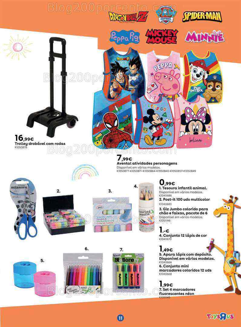 Antevisão Folheto TOYSRUS Regresso às Aulas Promoções de 10 agosto a 3 setembro